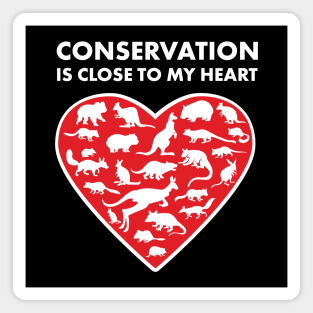 Marsupials Conservation Heart Magnet